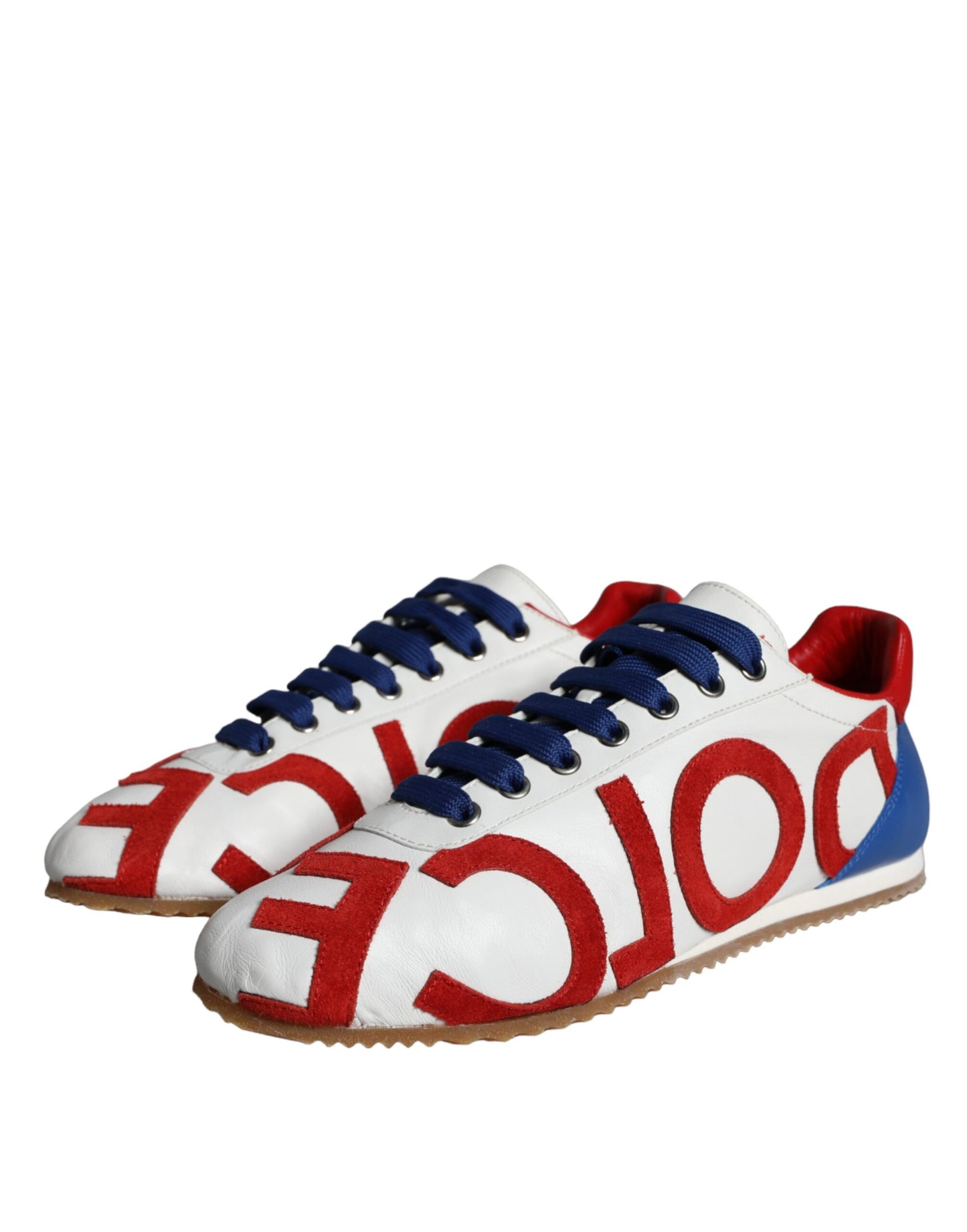 Dolce & Gabbana Multicolor Leather Logo Casual Sneakers Shoes EU39 / US8.5