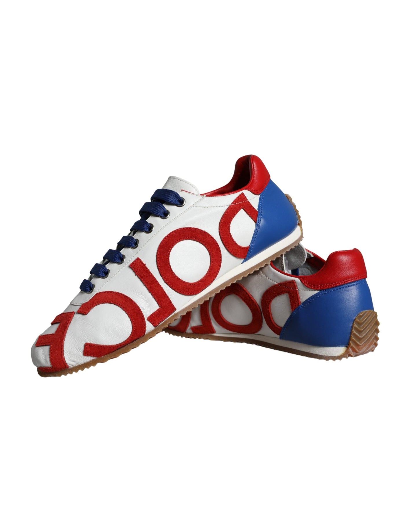 Dolce & Gabbana Multicolor Leather Logo Casual Sneakers Shoes EU39 / US8.5