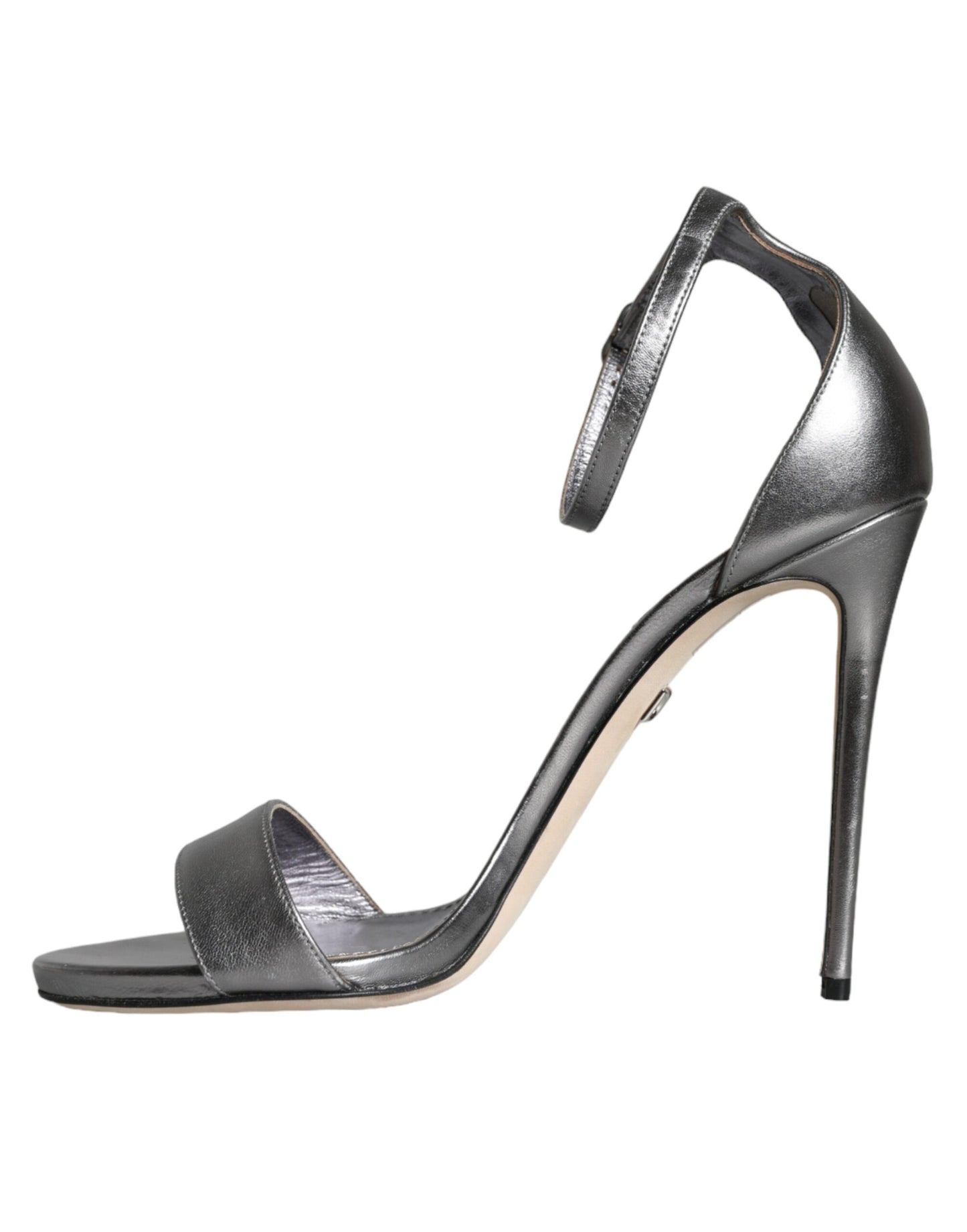 Dolce & Gabbana Silver KEIRA Heels Ankle Strap Sandals Shoes EU40 / US9.5