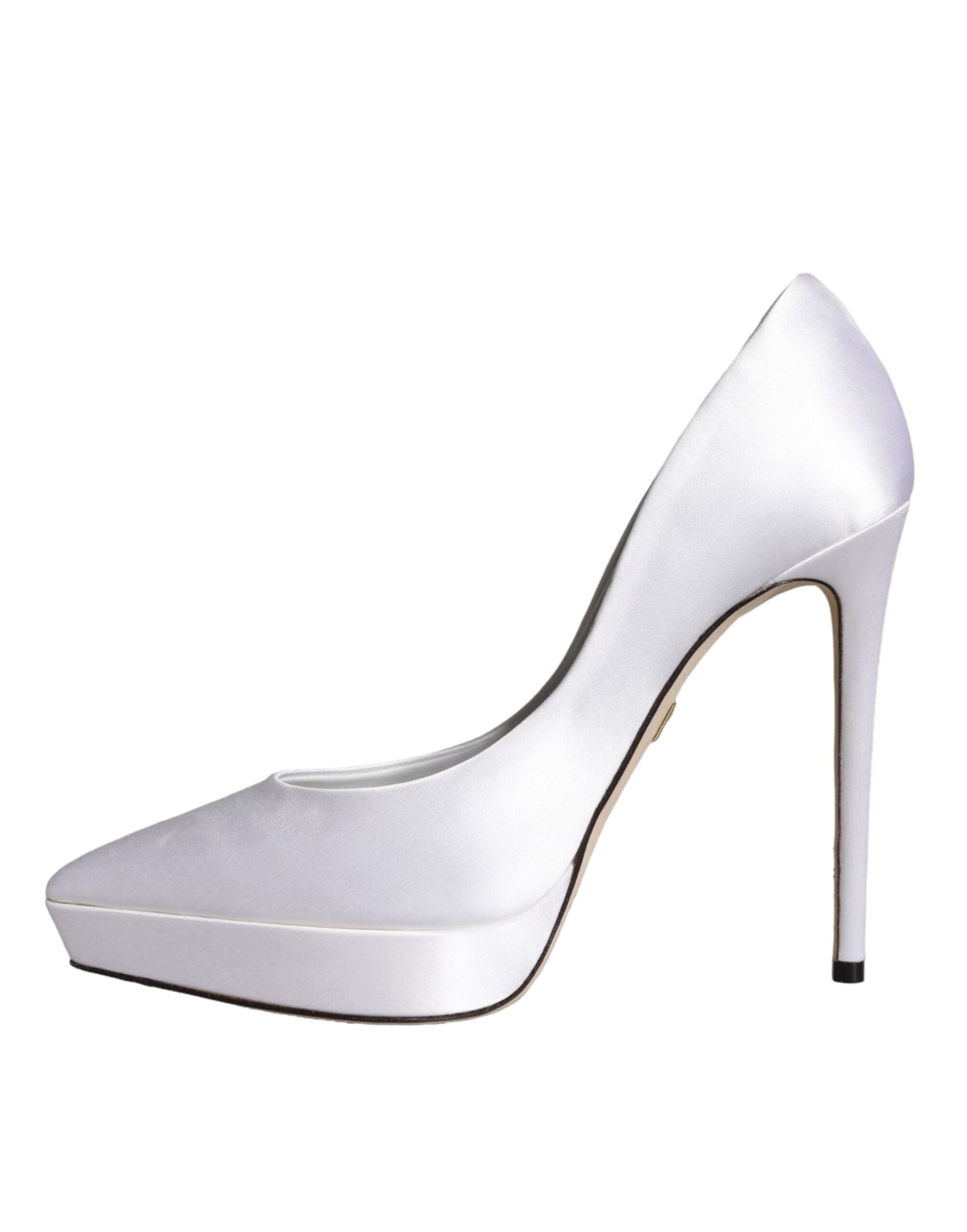 Dolce & Gabbana White Satin Platform High Heels Pumps Shoes EU39 / US8.5