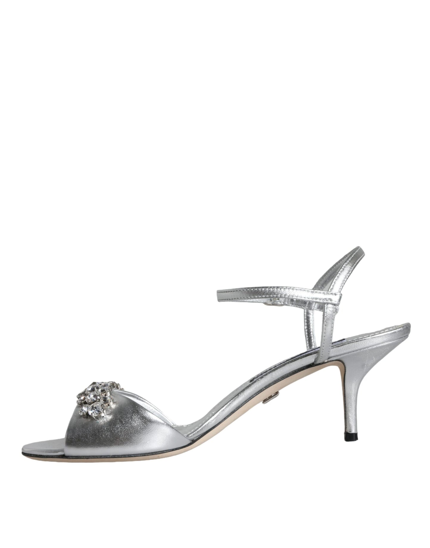 Dolce & Gabbana Silver Crystal AnkleStrap Keira Sandals Shoes EU40 / US9.5