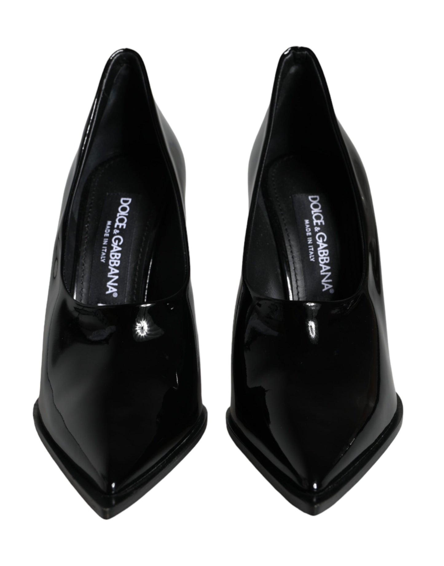 Dolce & Gabbana Black Patent Leather High Heels Pumps Shoes EU37.5 / US7