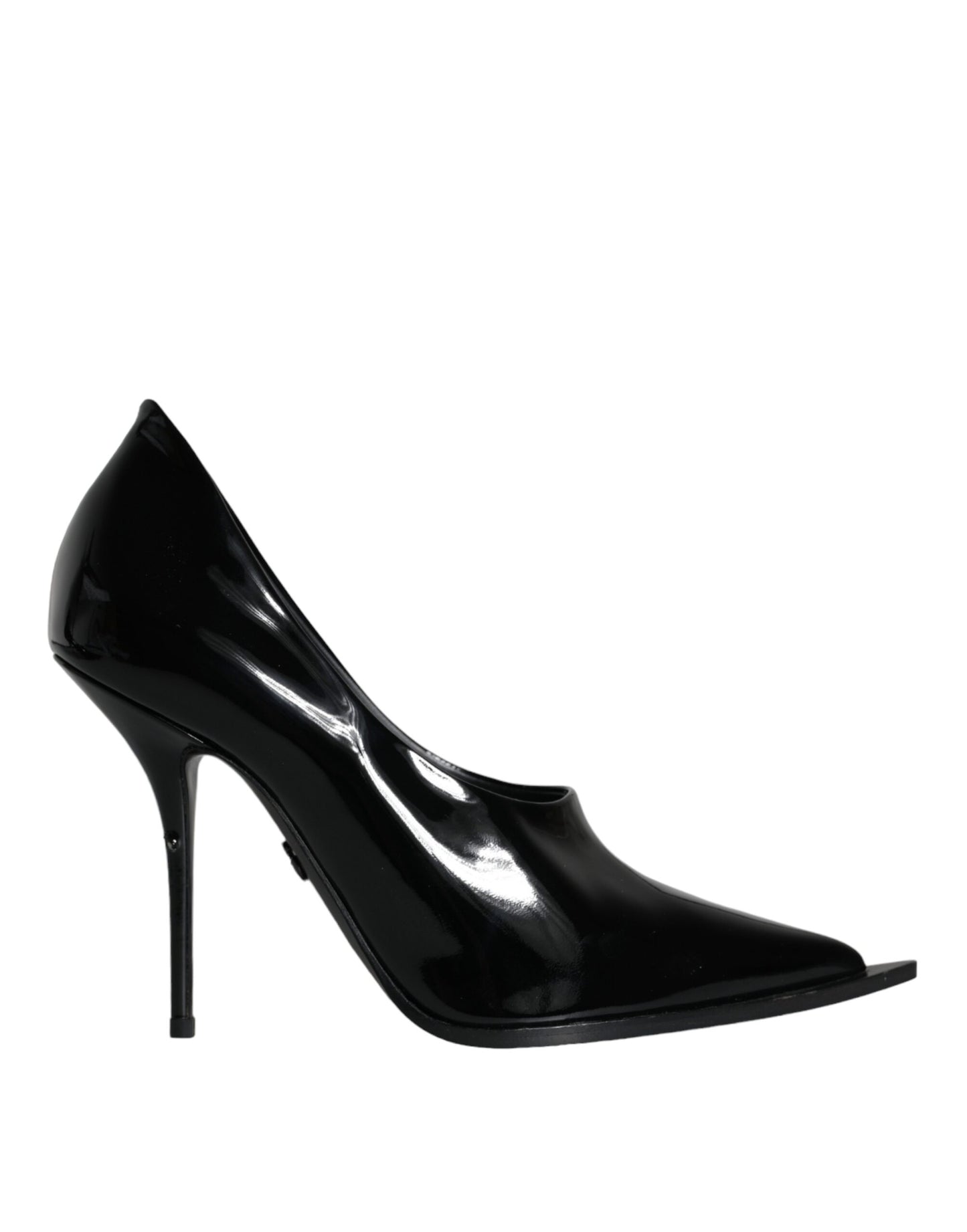 Dolce & Gabbana Black Patent Leather High Heels Pumps Shoes EU37.5 / US7