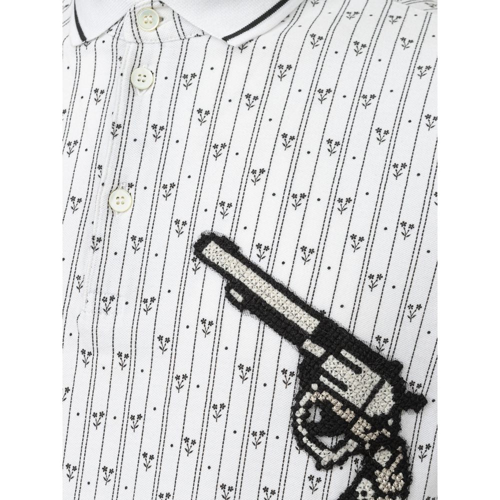 Dolce & Gabbana White Cotton Polo Shirt IT46 / S