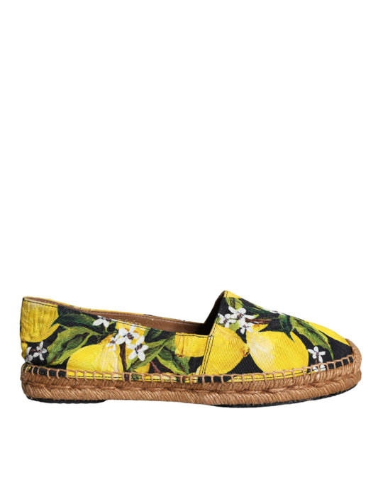 Dolce & Gabbana Multicolor Lemon Slip On Espadrilles Shoes EU35 / US5