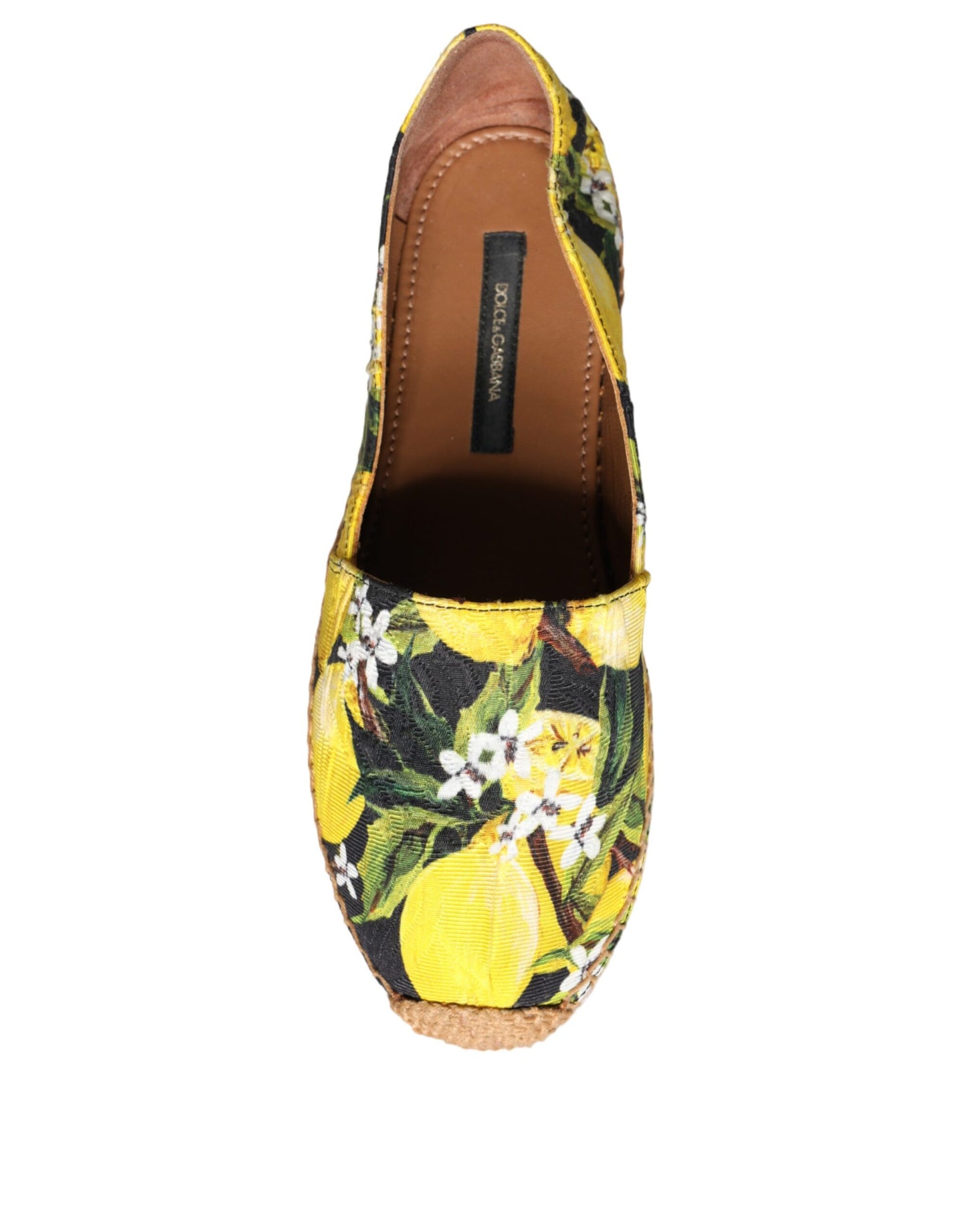 Dolce & Gabbana Multicolor Lemon Slip On Espadrilles Shoes EU35 / US5