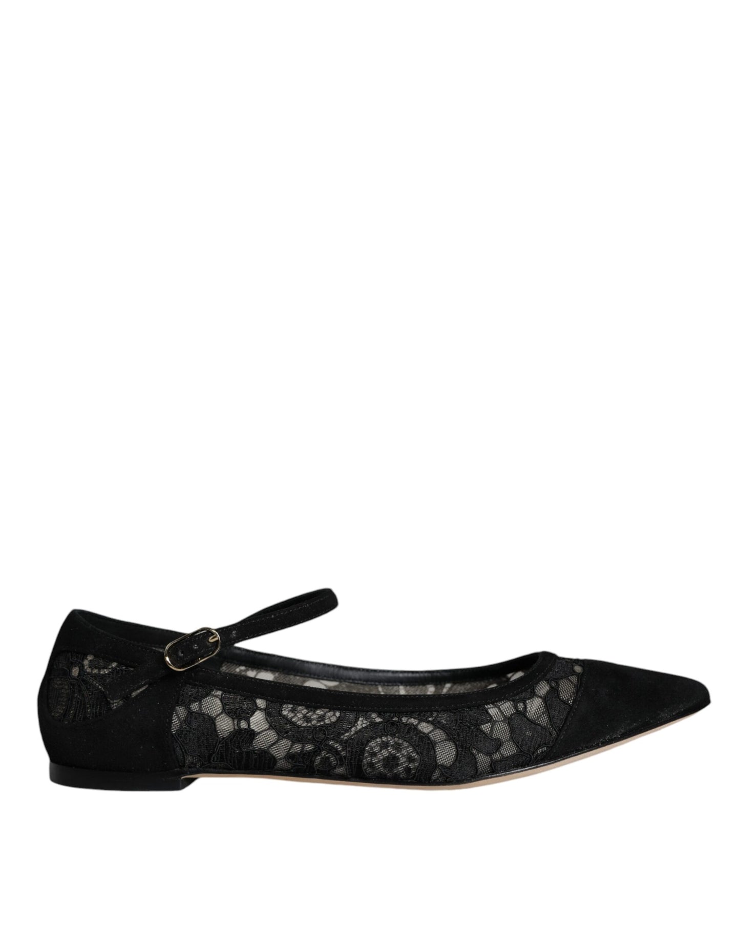 Dolce & Gabbana Black Taormina Lace Bellucci Flats Shoes EU36 / US5.5