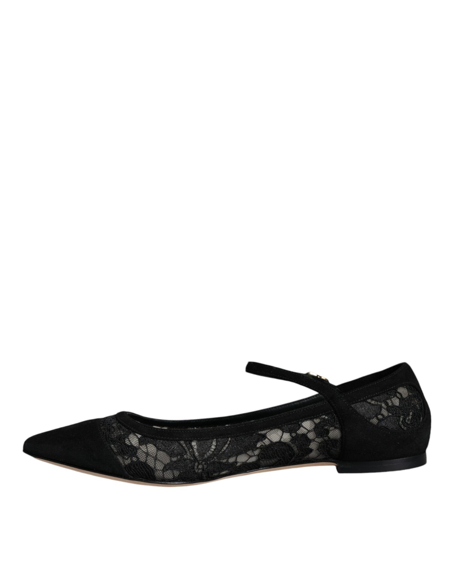 Dolce & Gabbana Black Taormina Lace Bellucci Flats Shoes EU36 / US5.5