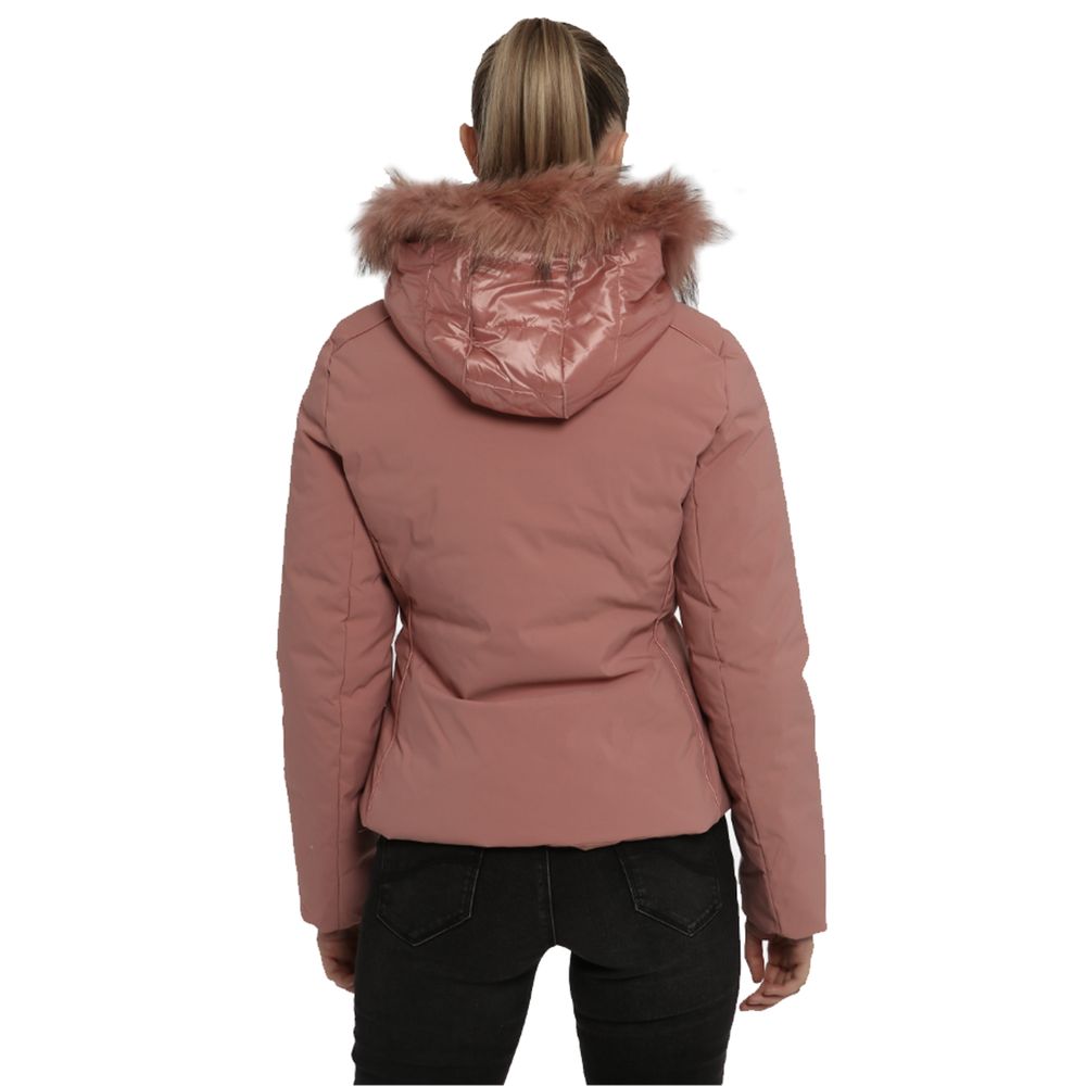 Yes Zee Pink Nylon Jackets & Coat