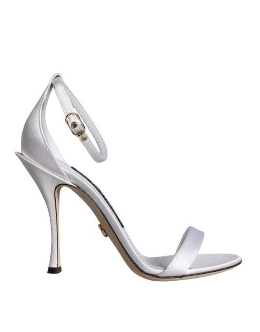 Dolce & Gabbana White KEIRA Heels Ankle Strap Sandals Shoes EU35 / US5