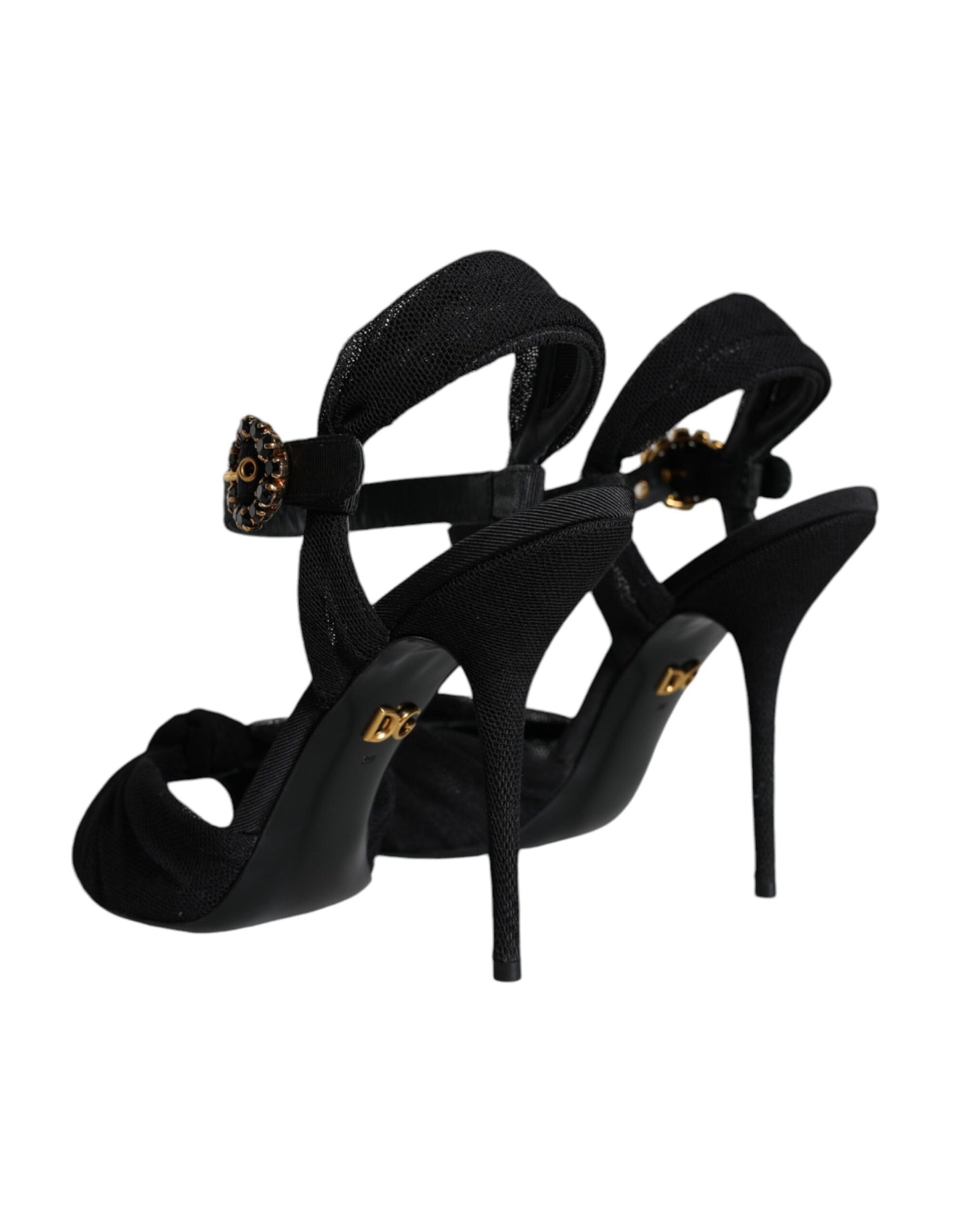 Dolce & Gabbana Black KEIRA Heels Ankle Strap Sandals Shoes EU39 / US9