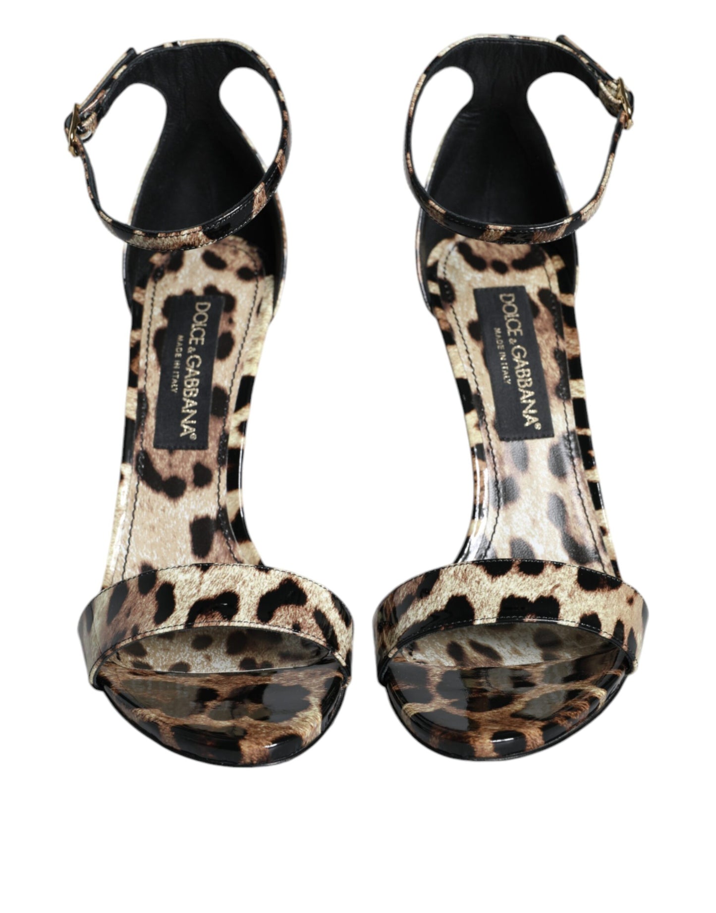 Dolce & Gabbana Brown Leopard KEIRA Ankle Strap Sandals Shoes EU39 / US9