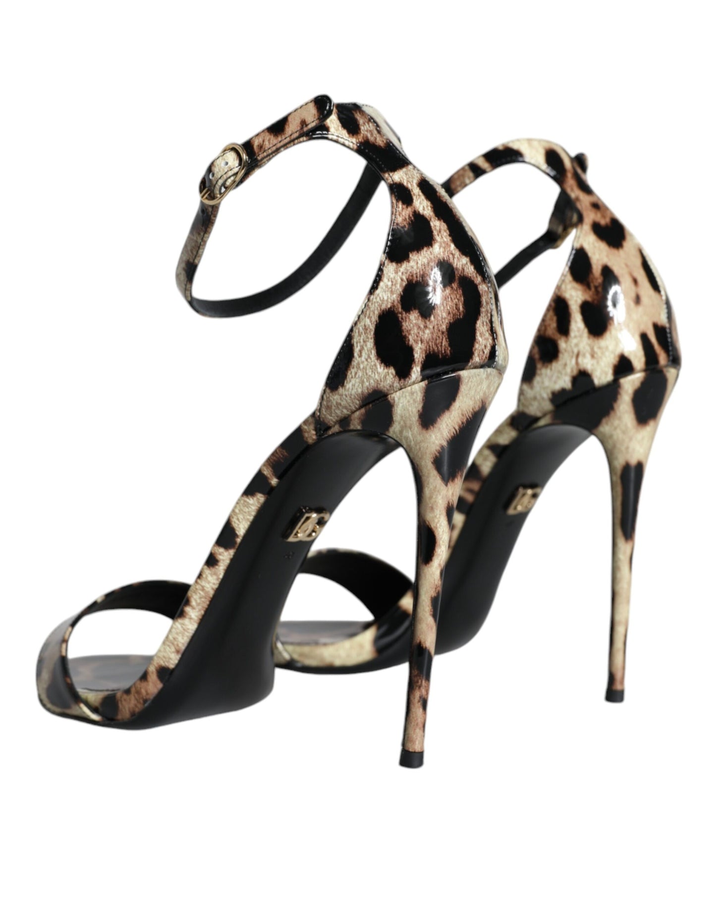 Dolce & Gabbana Brown Leopard KEIRA Ankle Strap Sandals Shoes EU39 / US9