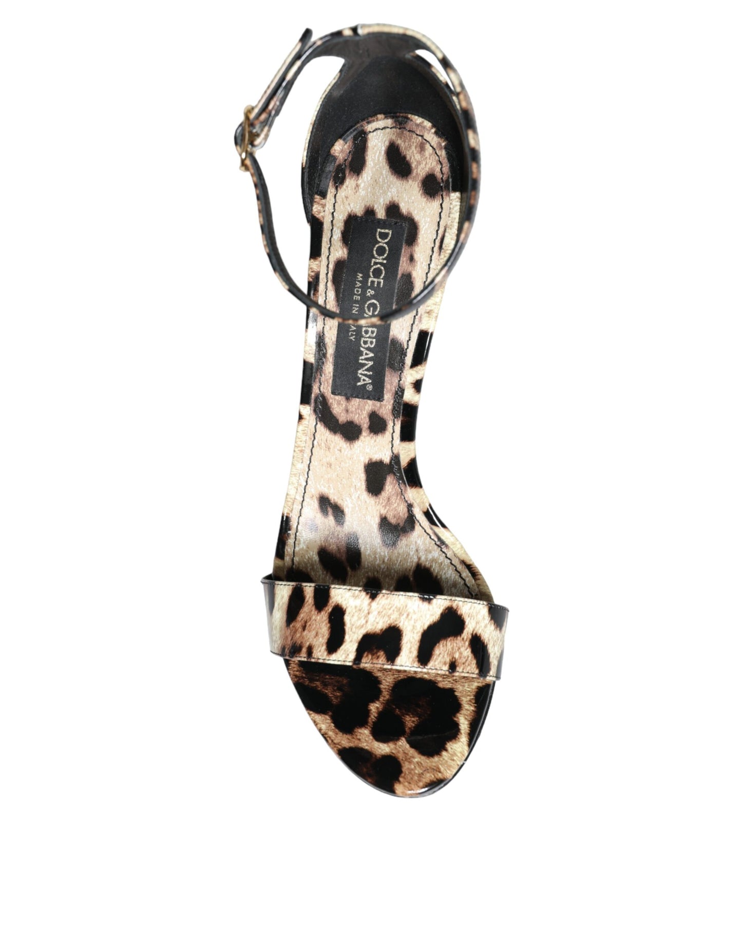 Dolce & Gabbana Brown Leopard KEIRA Ankle Strap Sandals Shoes EU39 / US9