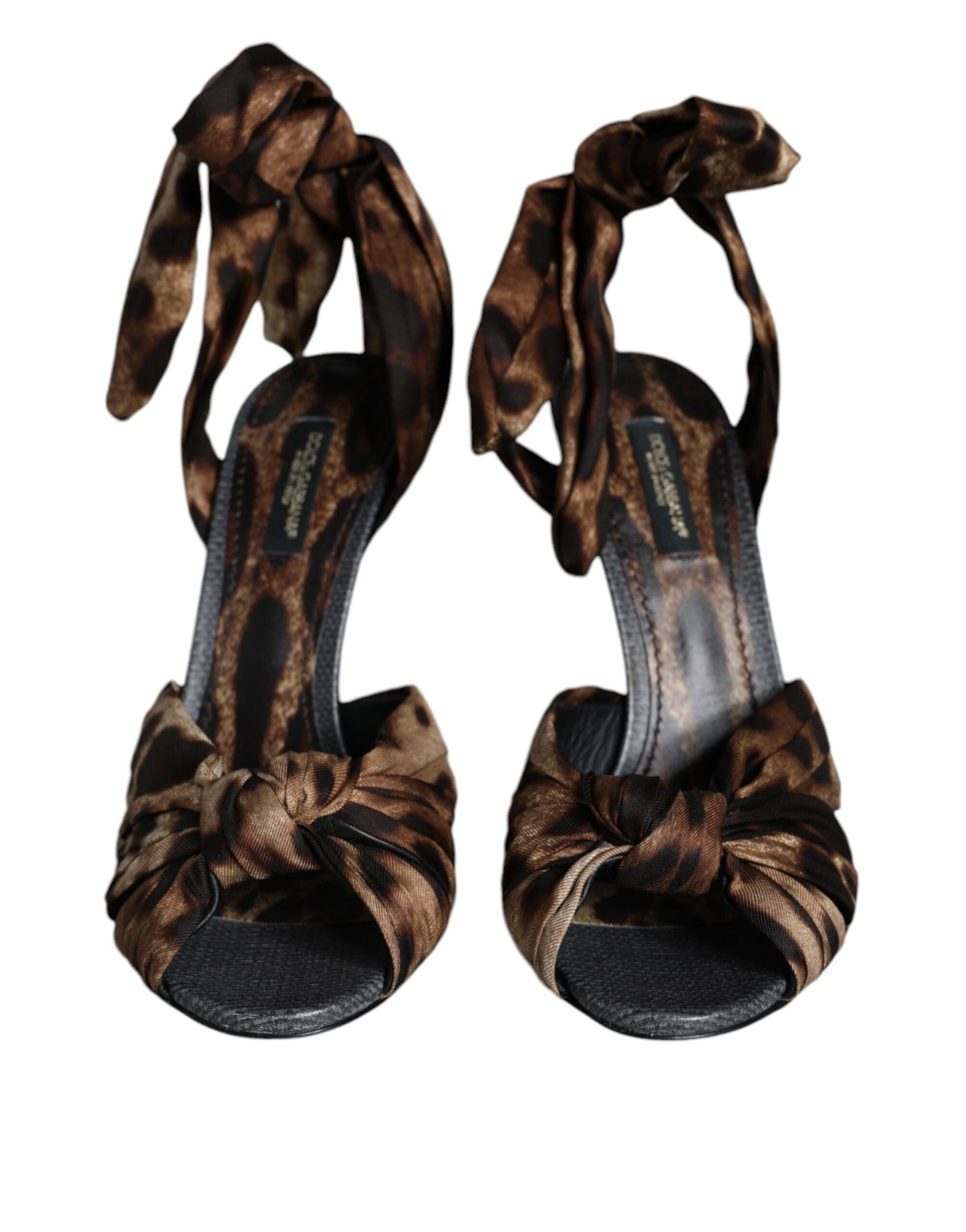 Dolce & Gabbana Brown Leopard Keira Heels Sandals Shoes EU37 / US7