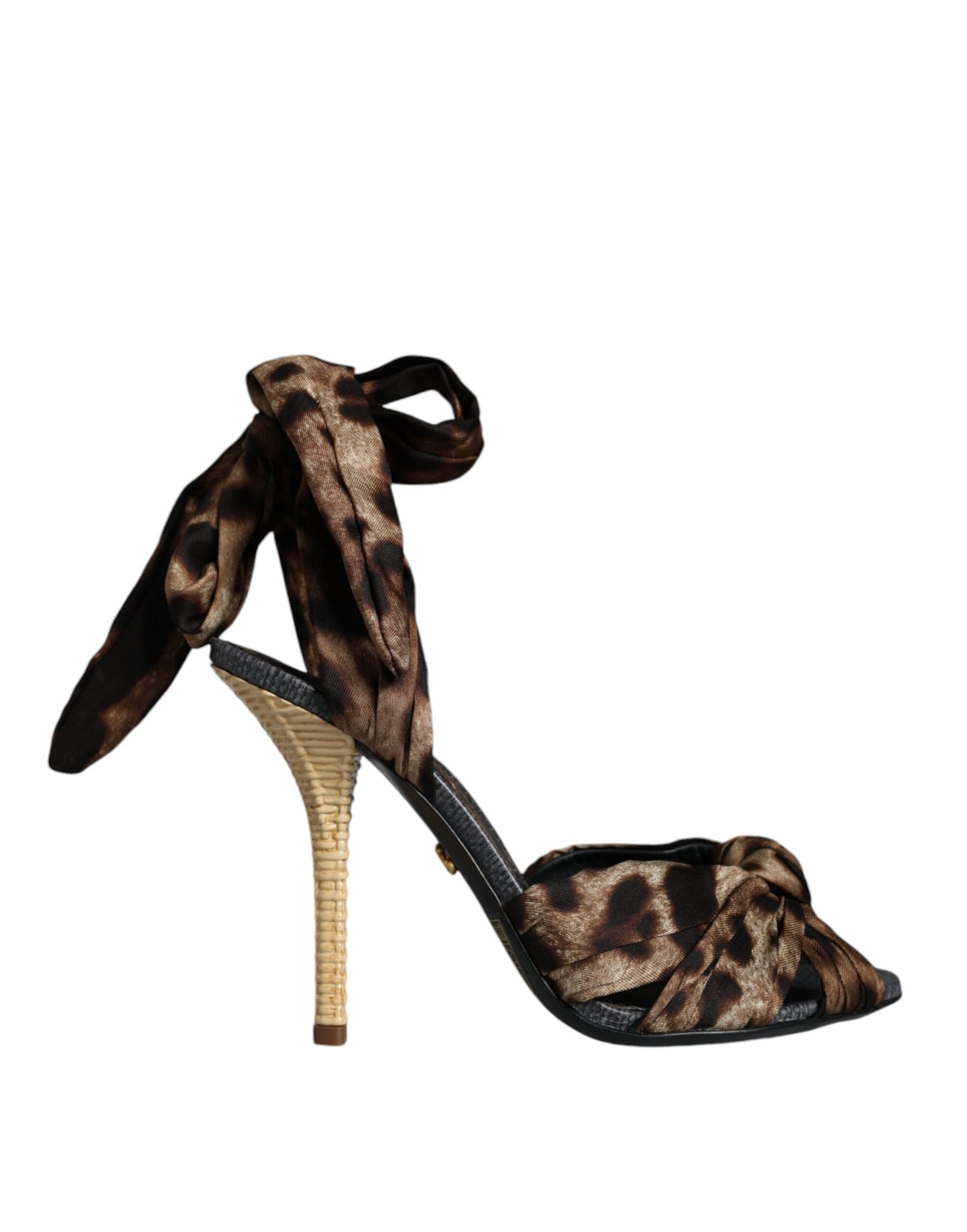 Dolce & Gabbana Brown Leopard Keira Heels Sandals Shoes EU37 / US7