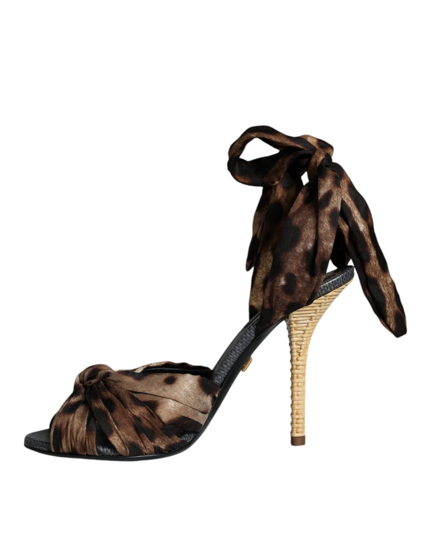 Dolce & Gabbana Brown Leopard Keira Heels Sandals Shoes EU37 / US7