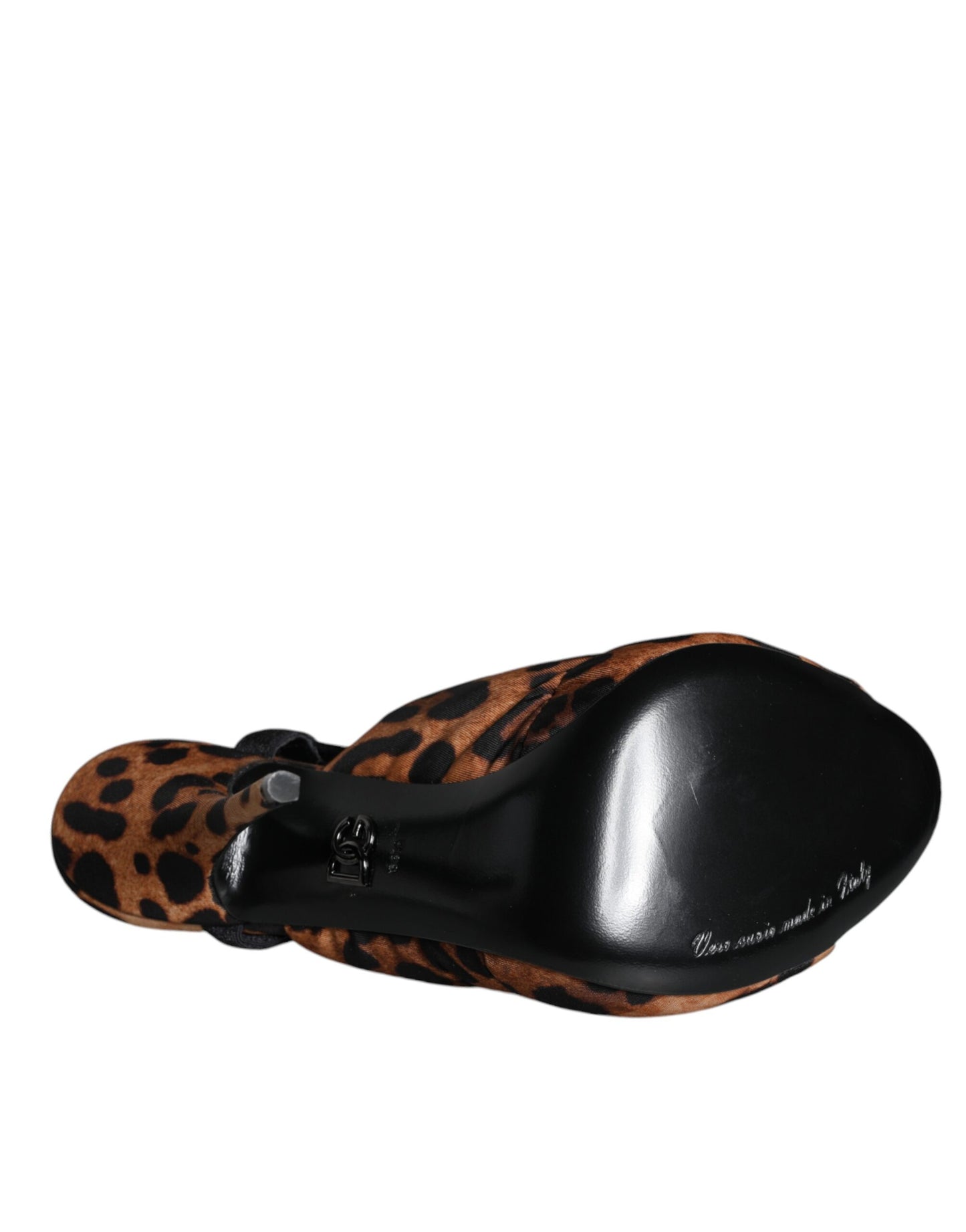 Dolce & Gabbana Brown Leopard Keira Slingback Sandals Shoes