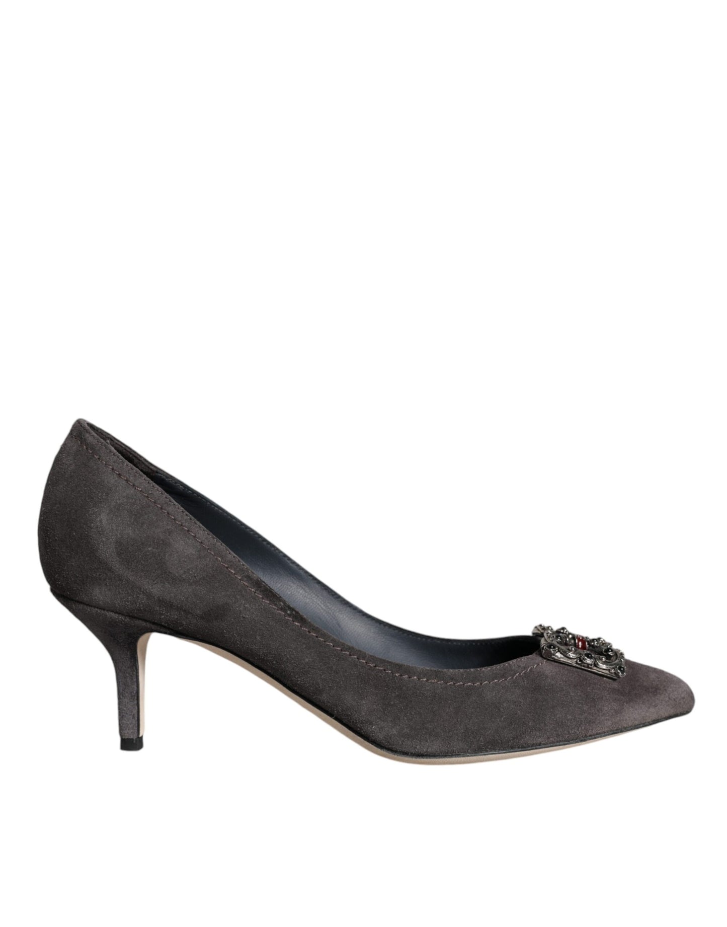 Dolce & Gabbana Gray Amore Suede Bellucci Heels Pumps Shoes EU38 / US8