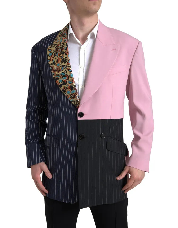 Dolce & Gabbana Multicolor Patchwork Single Breasted Blazer IT44 / XS