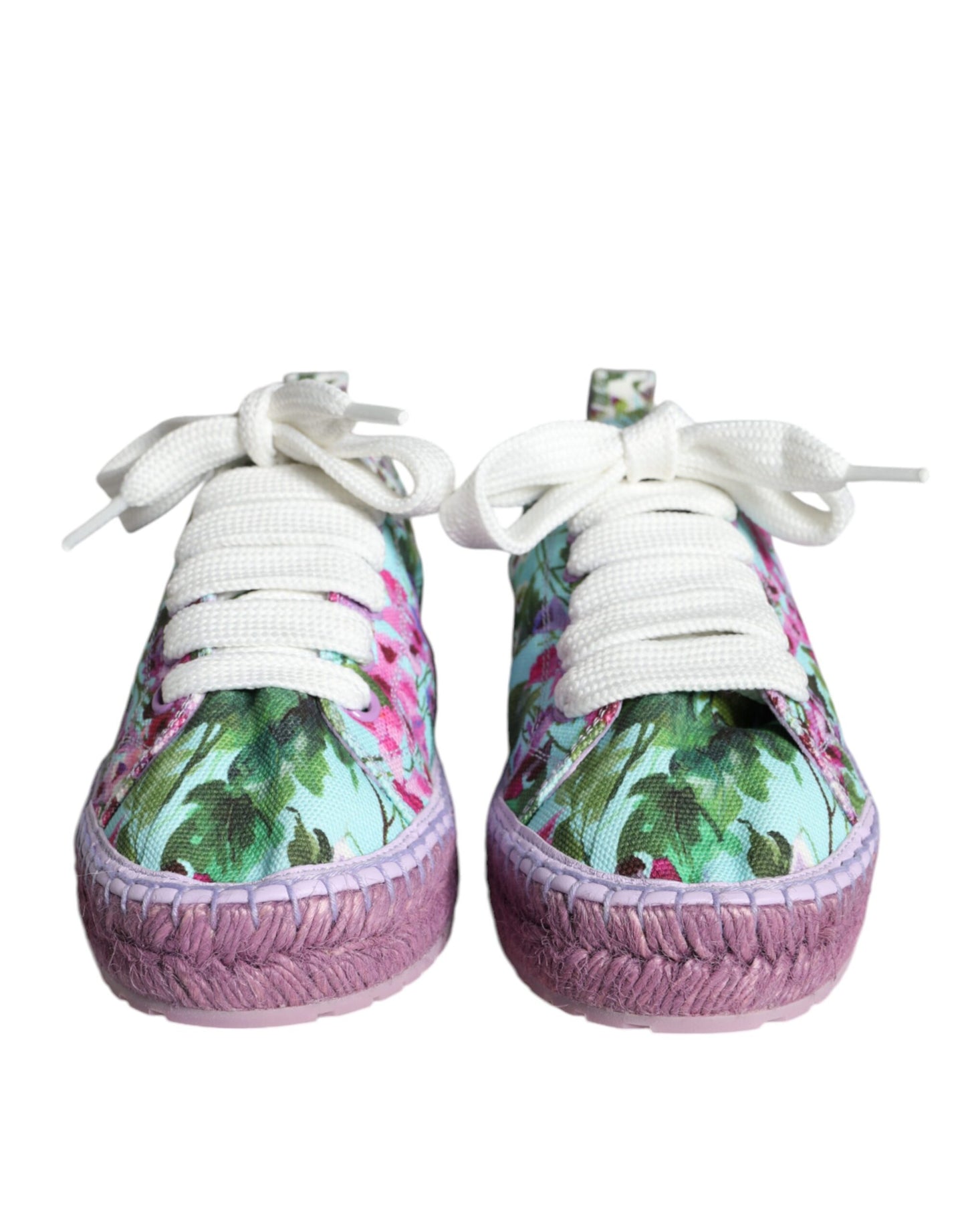 Dolce & Gabbana Multicolor Canvas Floral Espadrilles Sneakers Shoes EU36 / US6