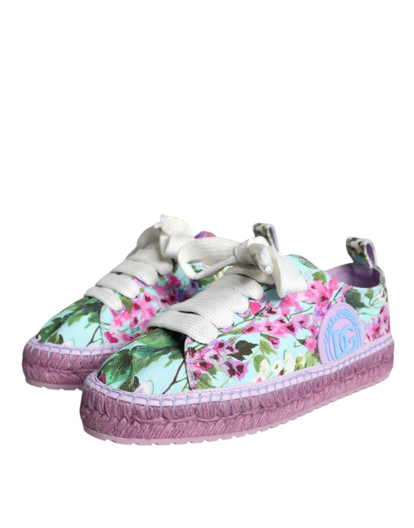 Dolce & Gabbana Multicolor Canvas Floral Espadrilles Sneakers Shoes EU36 / US6