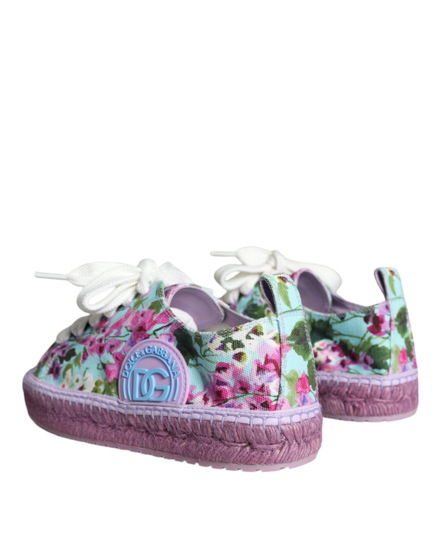 Dolce & Gabbana Multicolor Canvas Floral Espadrilles Sneakers Shoes EU36 / US6