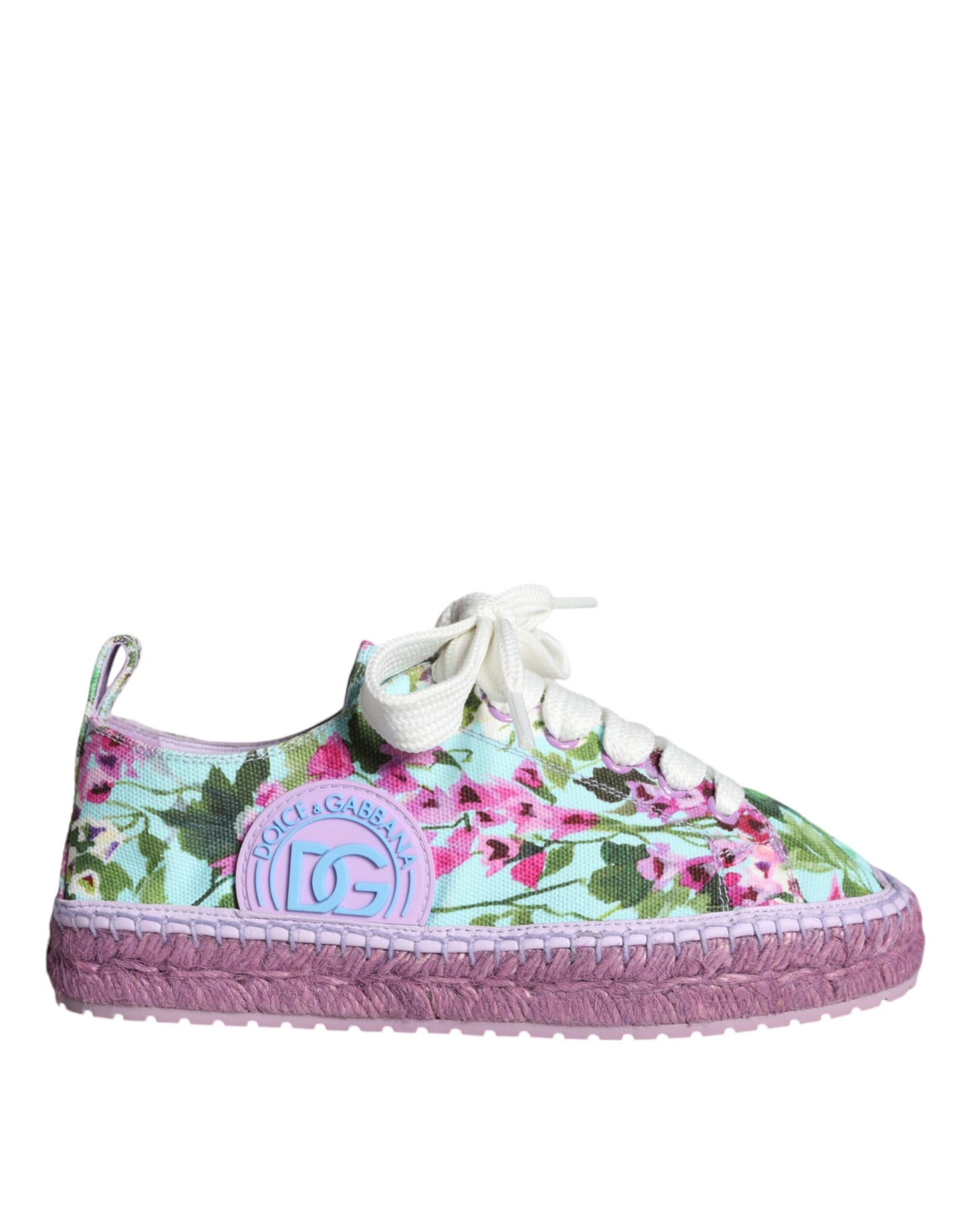 Dolce & Gabbana Multicolor Canvas Floral Espadrilles Sneakers Shoes EU36 / US6