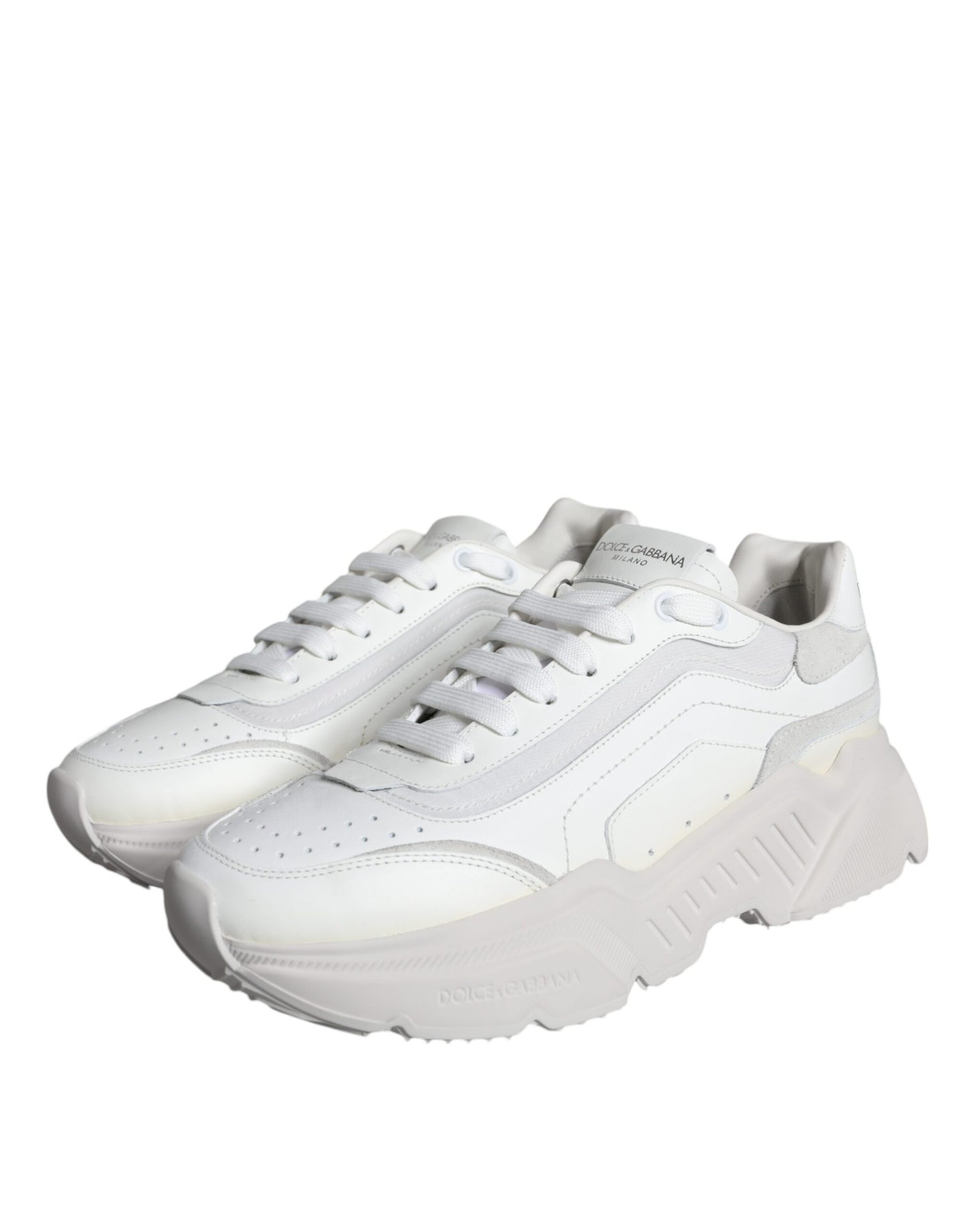 Dolce & Gabbana White DAYMASTER Calf Leather Sneakers Shoes EU40 / US10