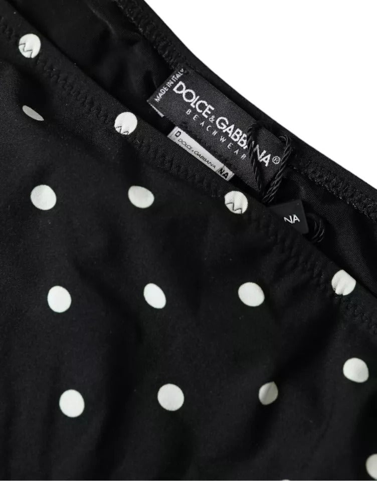 Dolce & Gabbana Black Polka Dot Swimwear Beachwear Bottom Bikini IT4 / L