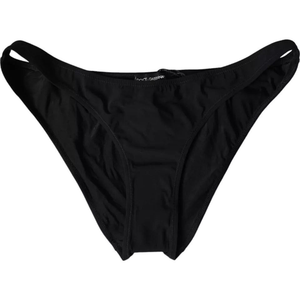 Dolce & Gabbana Black Nylon Swimwear Beachwear Bottom Bikini IT3 / M