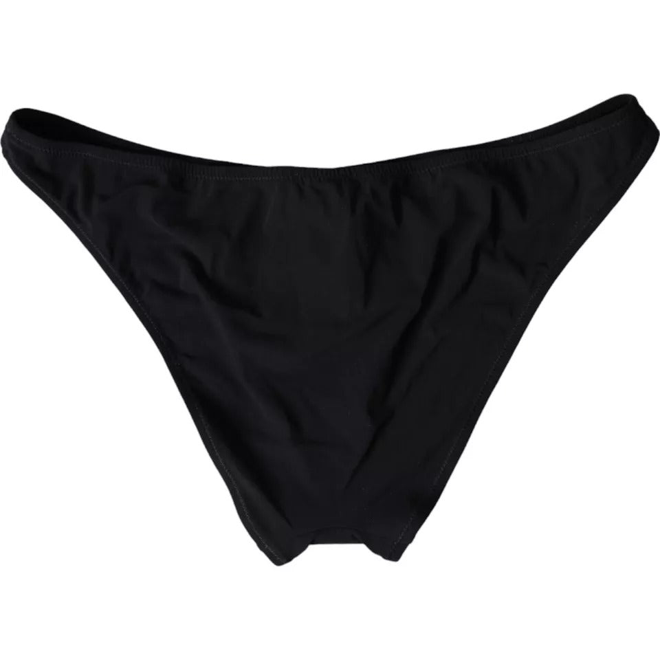 Dolce & Gabbana Black Nylon Swimwear Beachwear Bottom Bikini IT3 / M