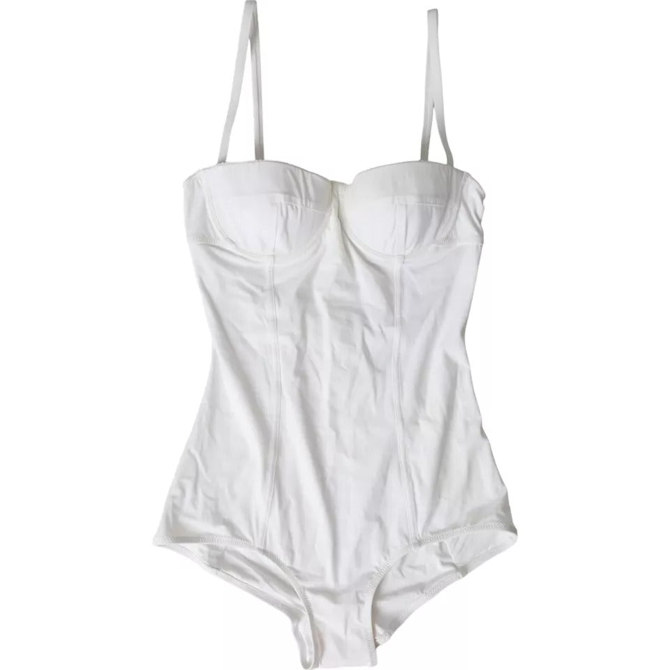 Dolce & Gabbana White Swimsuit One Piece Women Beachwear Bikini IT4 / L