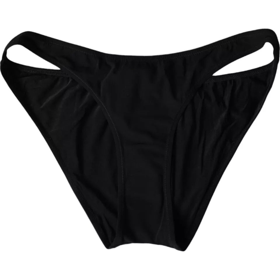 Dolce & Gabbana Black Nylon Swimwear Beachwear Bottom Bikini IT3 / M