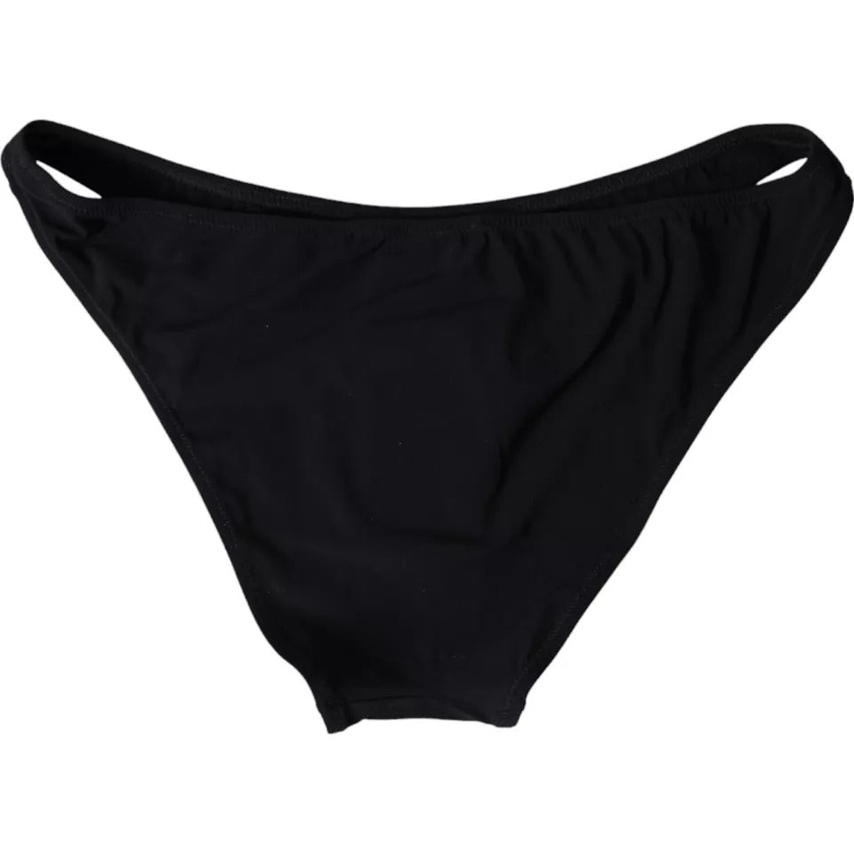 Dolce & Gabbana Black Nylon Swimwear Beachwear Bottom Bikini IT3 / M