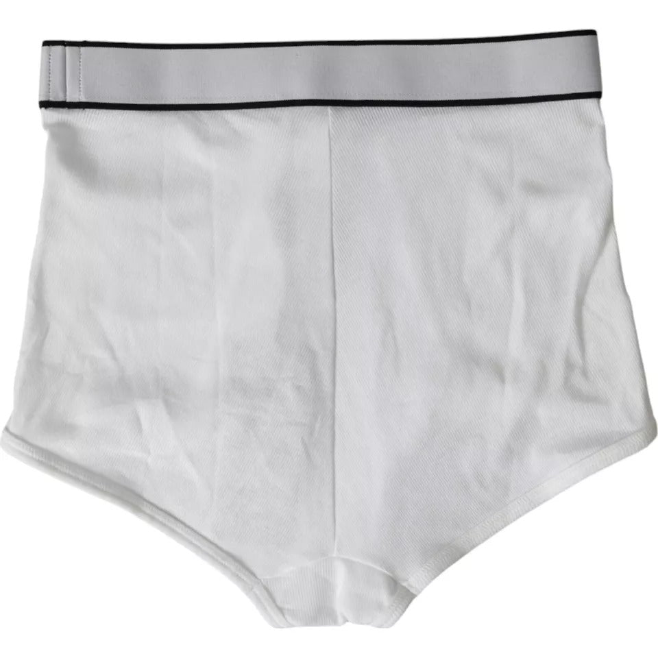 Dolce & Gabbana White Cotton Stretch Branded Logo Underwear IT2 / S