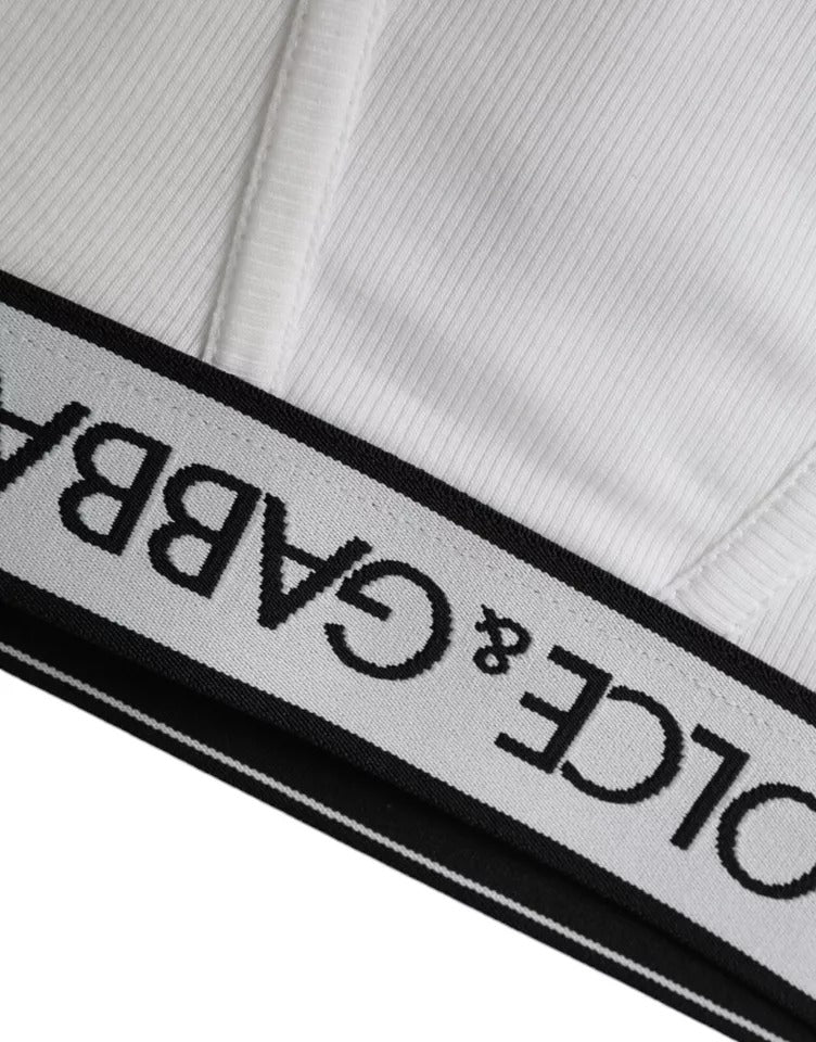 Dolce & Gabbana White Cotton Stretch Branded Logo Underwear IT2 / S