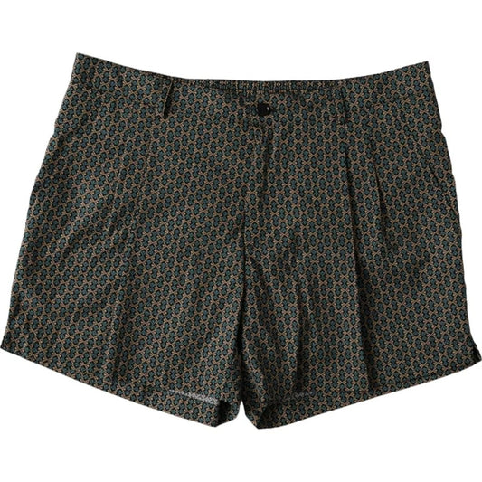 Dolce & Gabbana Brown Patterned Beachwear Swim Shorts Swimwear IT4 / S