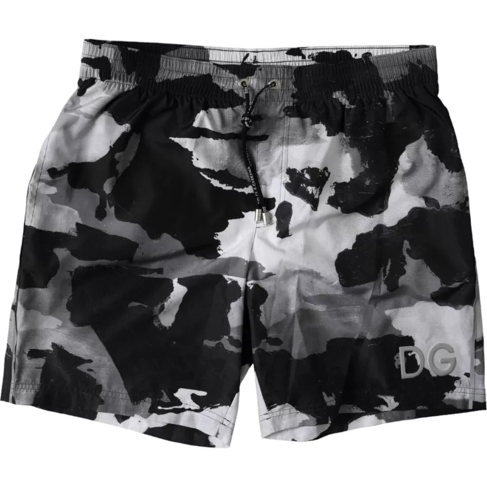 Dolce & Gabbana Multicolor Camouflage DG Logo Beachwear Shorts Swimwear IT3 / XS