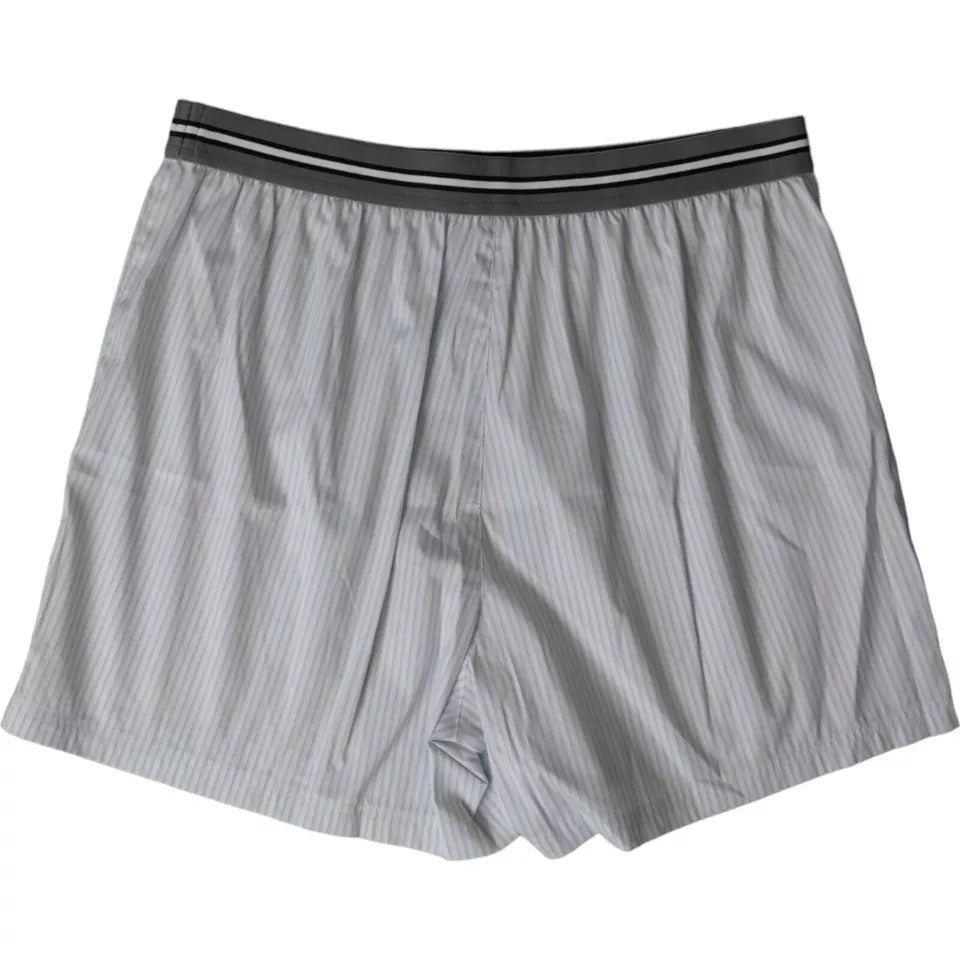 Dolce & Gabbana Gray Stripes Cotton Blend Boxer Shorts Underwear IT4 / S