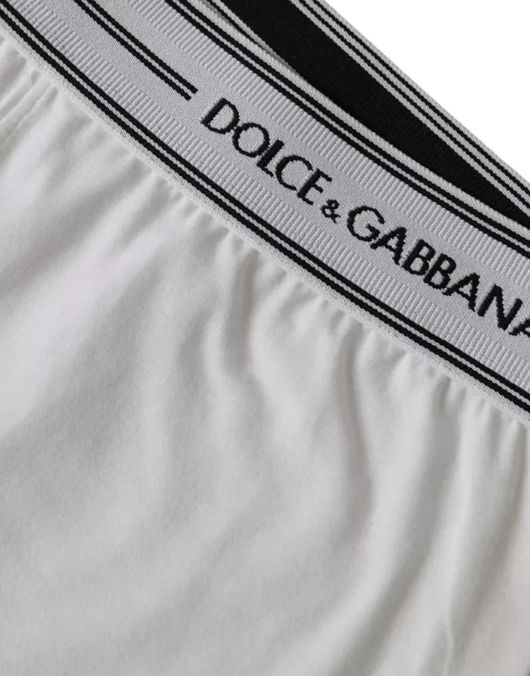 Dolce & Gabbana White Cotton Blend Regular Boxer Shorts Underwear IT4 / S