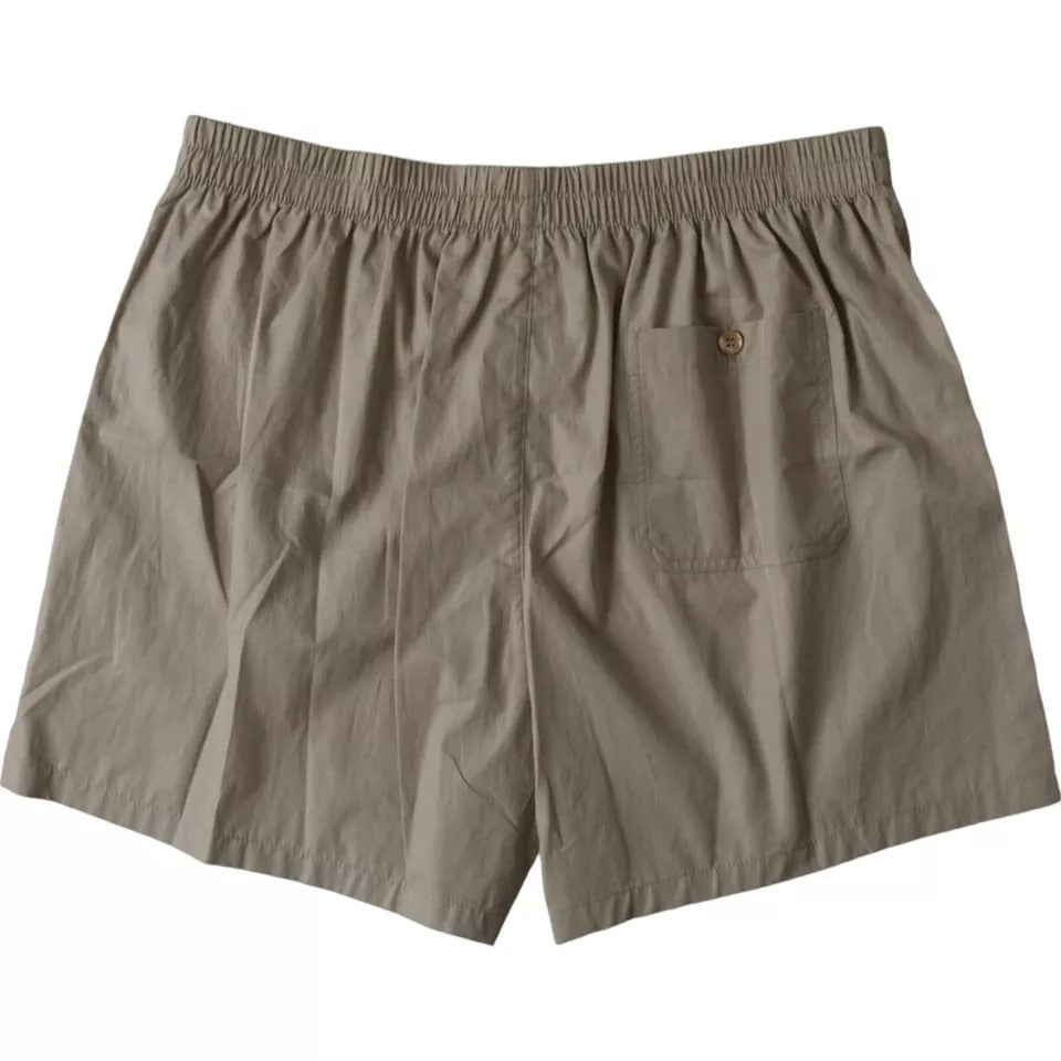 Dolce & Gabbana Brown Cotton Regular Boxer Shorts Underwear IT4 / S