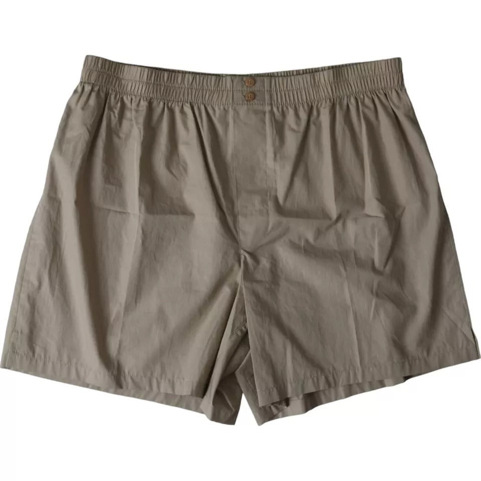 Dolce & Gabbana Brown Cotton Regular Boxer Shorts Underwear IT4 / S