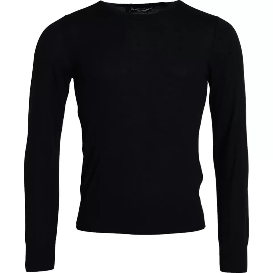 Dolce & Gabbana Black Cashmere Crew Neck Pullover Sweater IT44 / XS