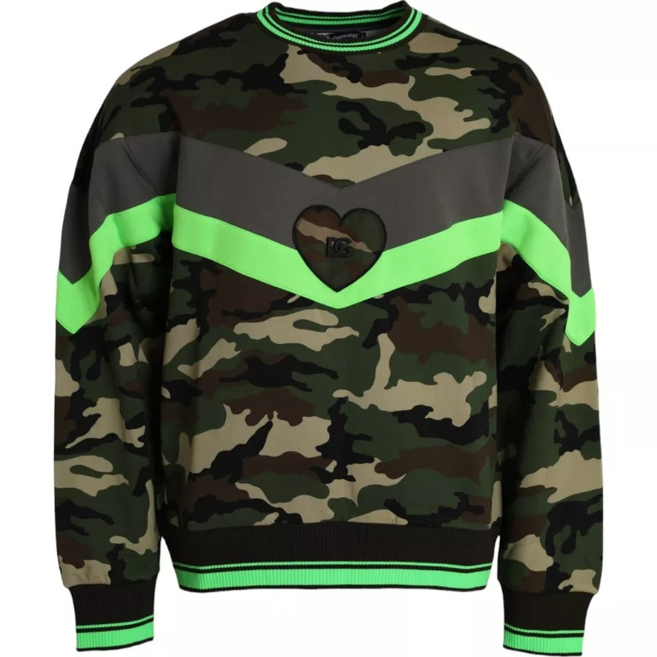 Dolce & Gabbana Multicolor Camouflage Sweatshirt Sweater IT50 / L