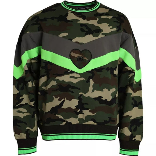 Dolce & Gabbana Multicolor Camouflage Sweatshirt Sweater IT50 / L