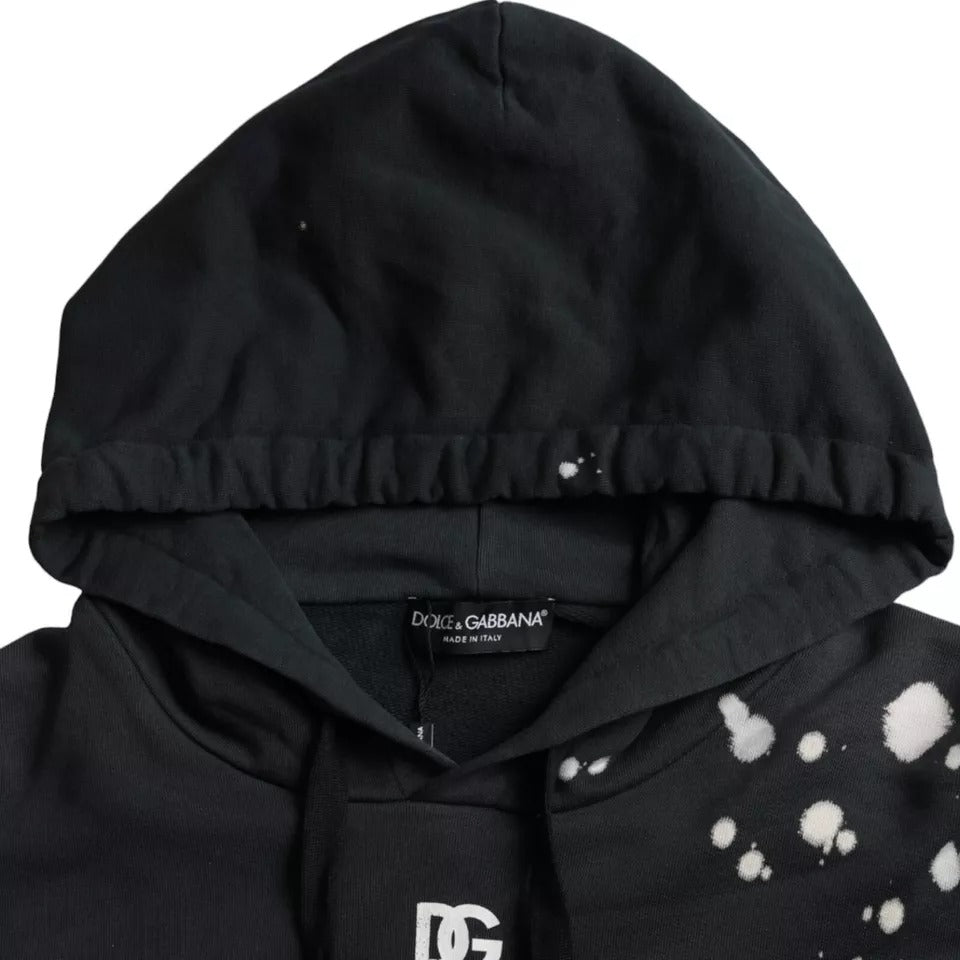 Dolce & Gabbana Black Sicilian Hooded Sweatshirt  IT50 / L