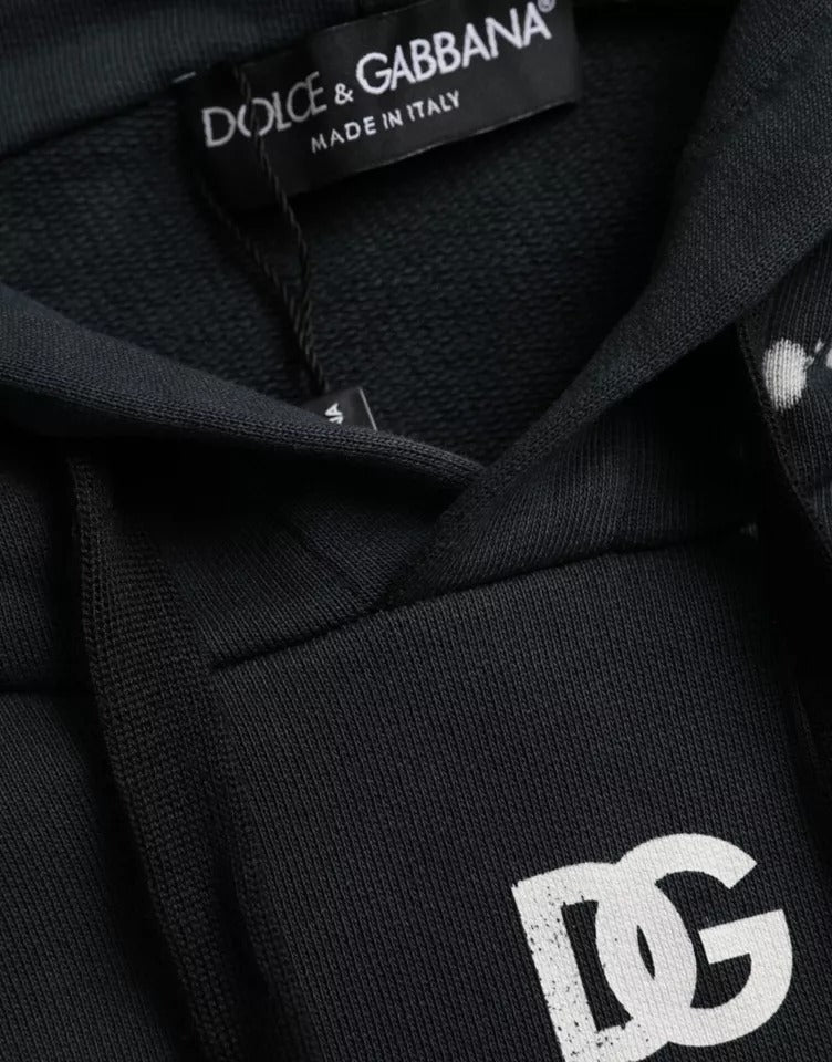 Dolce & Gabbana Black Sicilian Hooded Sweatshirt  IT50 / L