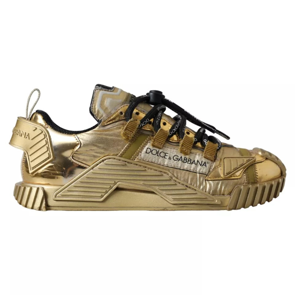 Dolce & Gabbana Metallic Gold NS1 Low Top Sneakers Shoes EU36 / US5.5