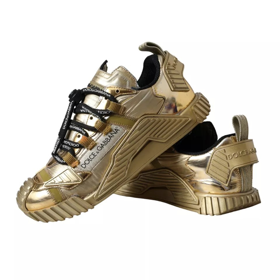 Dolce & Gabbana Metallic Gold NS1 Low Top Sneakers Shoes EU36 / US5.5